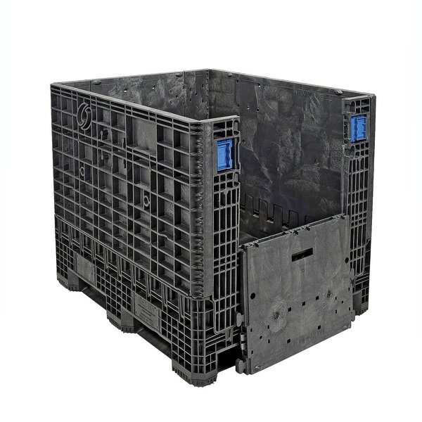 Orbis GP4048-39 Folding Bulk Shipping Container, 48 x 40 x 39, 2000 lb Capacity GP4048-39BLACK